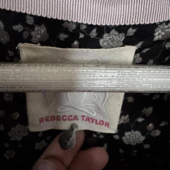 REBECCA TAYLOR SZ L large Faux Fur Jacket Vest Vest Coat Boho White - Picture 5 of 8